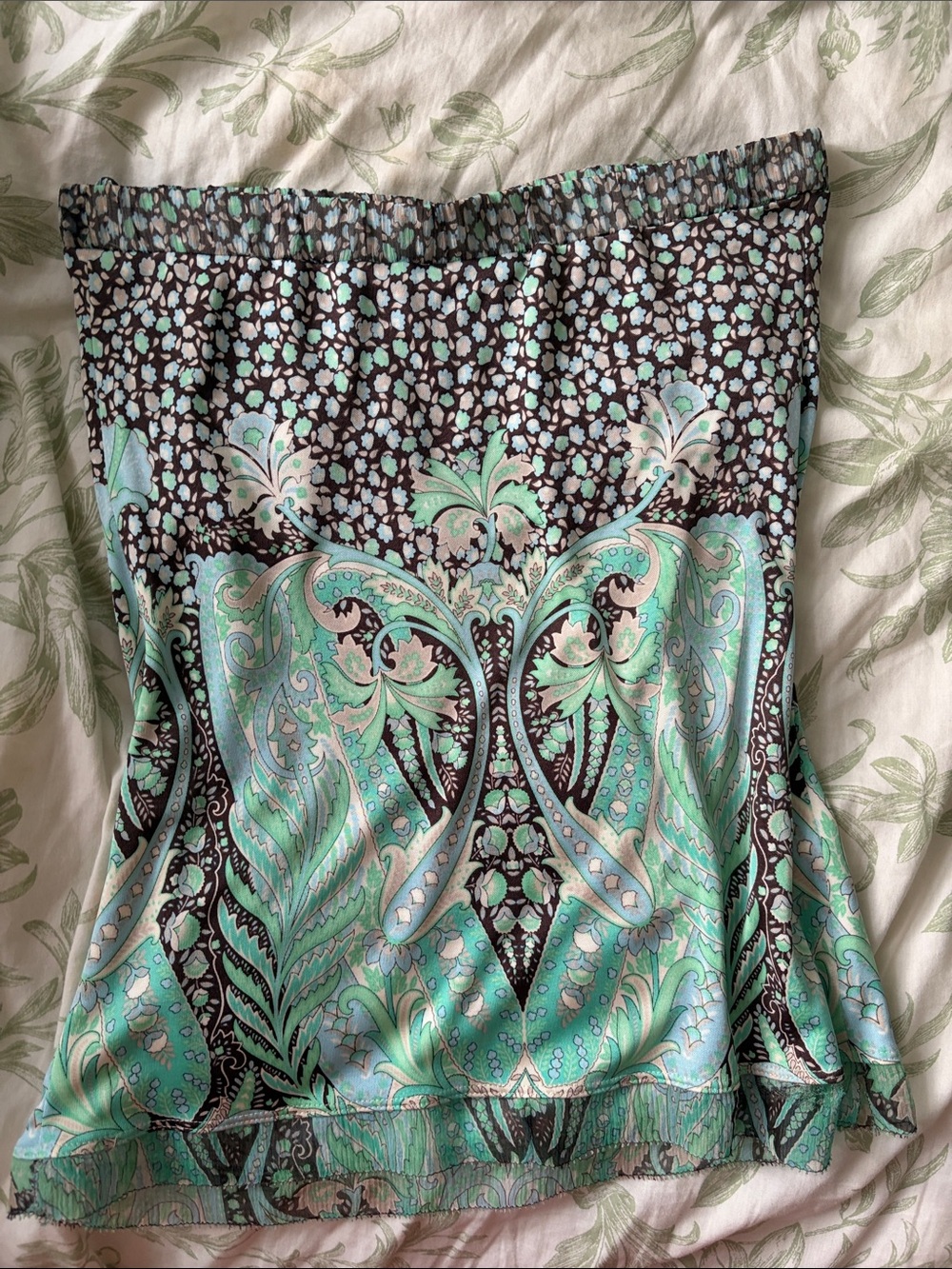 100% silk Elie Tahari Y2K strapless top